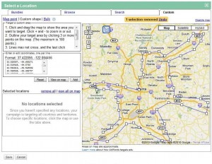 AdWords: Location Custom Shape Anchor Points AdWords: Location Custom Shape Anchor Points